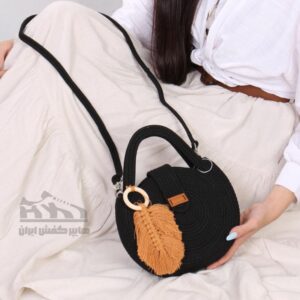 کیف زنانه کنفی برگ دار