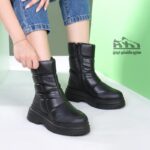 بوت زنانه زیپی مدل کاپشنی